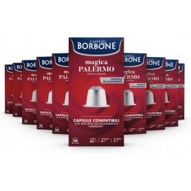 Capsule Compatibili Nespresso* Magica Palermo - Caffè Borbone - Alluminio 100 pz